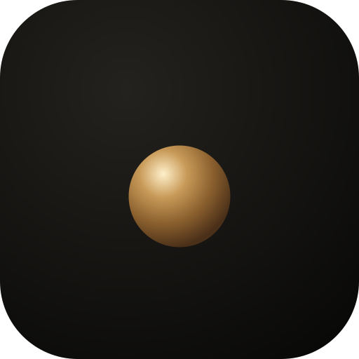 Deep Sillage App-Icon: eine kleine goldene Halbkugel auf fast schwarzem Grund